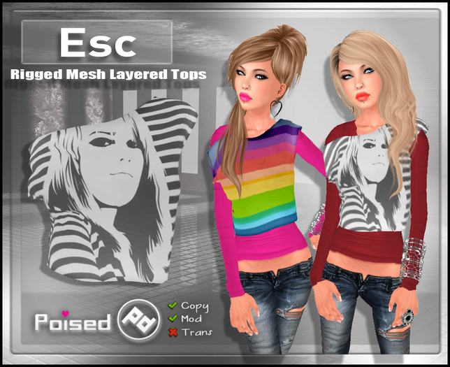 ::Poised:: Esc - Mesh off shoulder top - revolution 