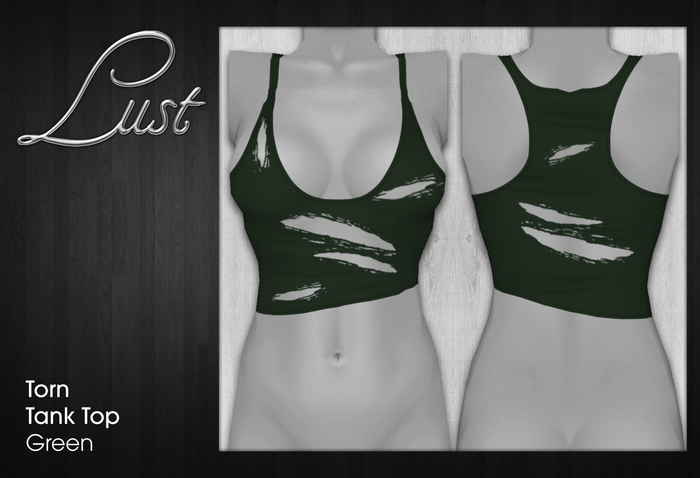 Lust - Débardeur Déchiré - Vert