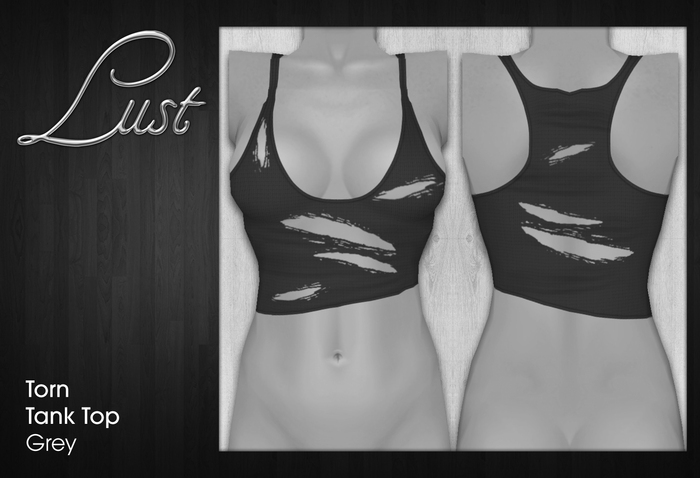 Lust - Torn Tank Top - Grey