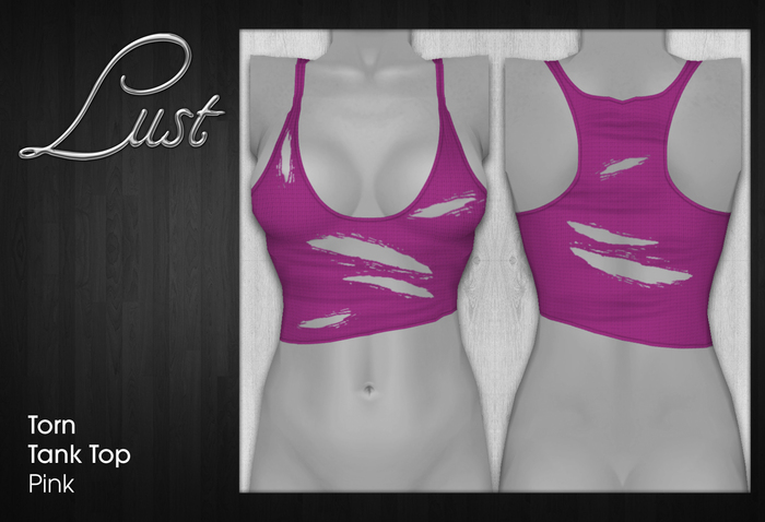 Lust - Torn Tank Top - Pink
