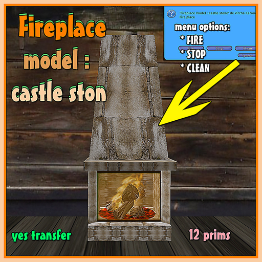 Fireplace model : castle stone -BOX