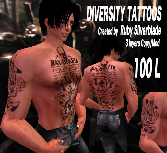 SKULLS MALE TATTOO  
