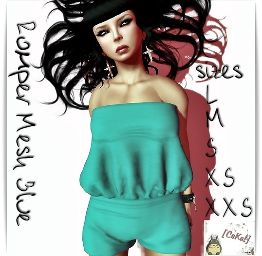 [[>CaKe!<]]Romper mesh-B L U E