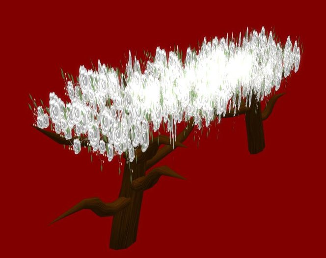 Rose White Glow by H&G 2 prims