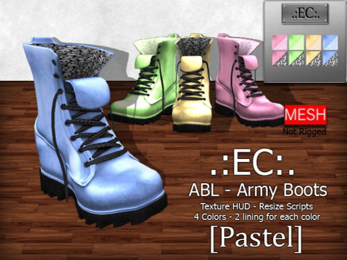 .:EC:. Box ABL Army Boots [Pastel]