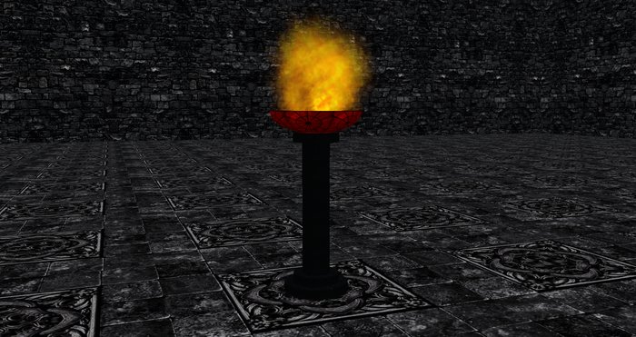 Torch - Pillar Style - Goth/Red