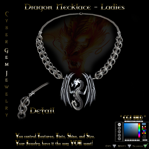 Dragon Necklace - Ladies - Color Changeable