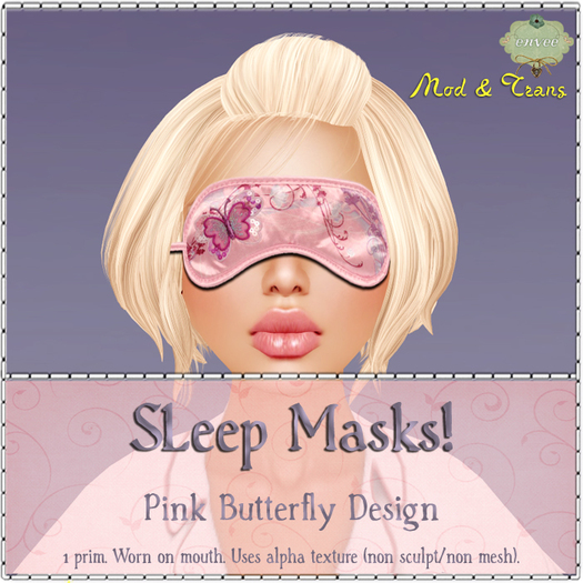 {eNVee} Pink Butterfly SLeep Mask