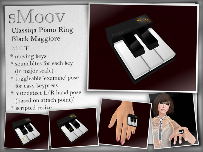 *sMoov* - Classiqa Piano Ring Black Maggiore