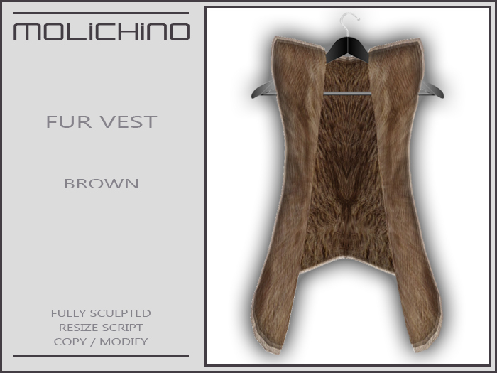 MOLiCHiNO Fur Vest - Brown
