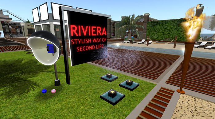 Fontain media 3.0 RIVIERA DESIGN 4 prims, pool furniture, moveis, houses, house, casa casas, luxury 