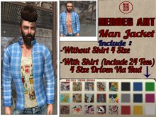 Heroes Art Jacket Plaid Blue with Shirt  Male Limited Edition