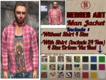 Heroes Art Jacket Plaid Red with Shirt  Male Limited EDITION !
