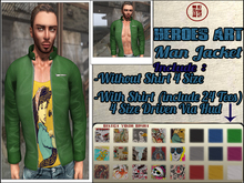 Heroes Art Jacket Green with Shirt  Male Limited Edition