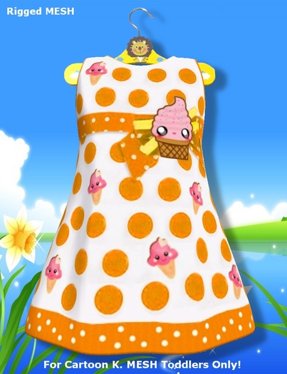 >Cartoon K. Toddlers< Mesh Dress - Model: Oranges