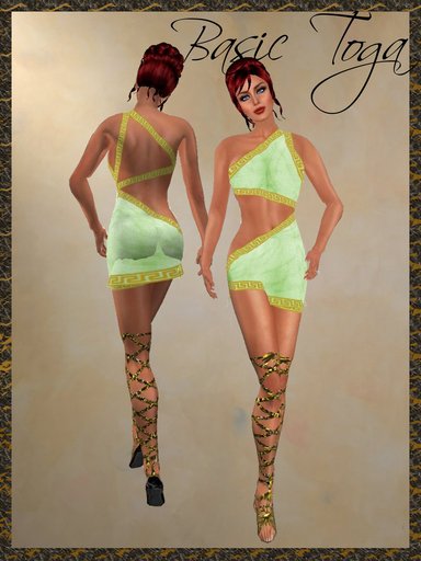 *Goddess* Basic Lady's Toga costume in Light Green