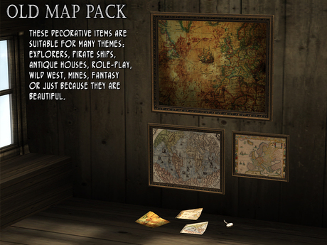 Second Life Marketplace - ~Nadia~ Old Map Pack