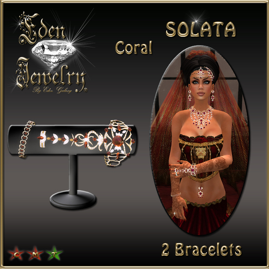 2 BRACELETS SOLATA CORAL