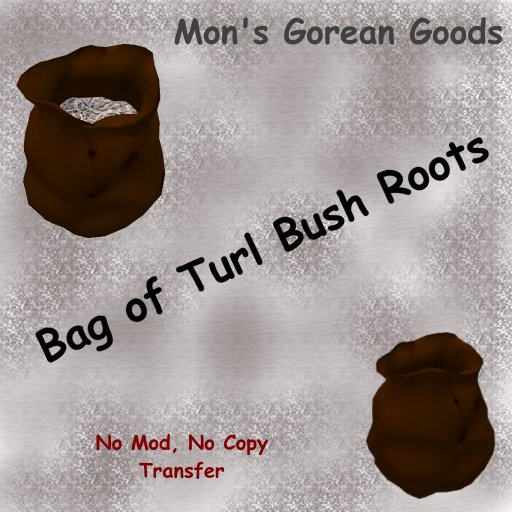 bag of turl bush roots