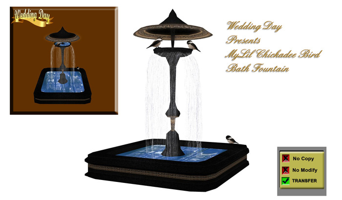 WD* My Lil Chickadee Bird Bath Fountain