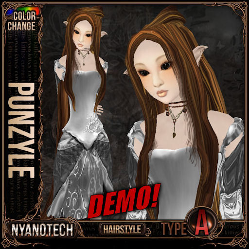 [Mesh] =^.^= Curious Kitties - Color Change Hair - Nyanotech Hair [Type A] - Punzyle V3 DEMO