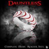 Dare Designs: Dauntless Men's ring - platinum/black titanium