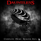 Dare Designs: Dauntless Men's ring - black titanium/silver