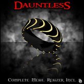 Dare Designs: Dauntless Men's ring - black titanium/gold