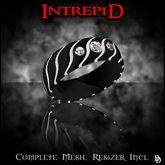 Dare Designs: Intrepid Men's ring - black titanium-diamond