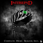 Dare Designs: Intrepid Men's ring - black titanium-emerald