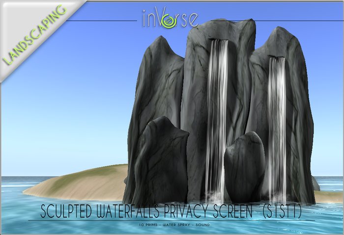 Sculpted Waterfall privacy screen s1st1 COPY version BXD
