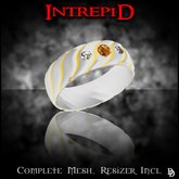 Dare Designs: Intrepid Men's ring - platinum-citrine