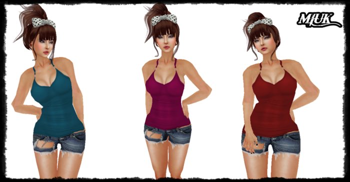 ::MIUK:: Pink/red/aqua  Ringed Tank