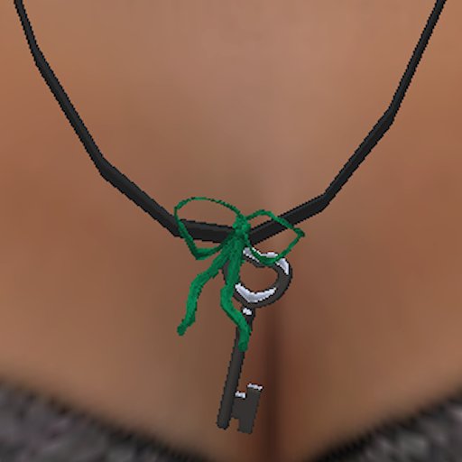 Skeleton Key Necklace - Green