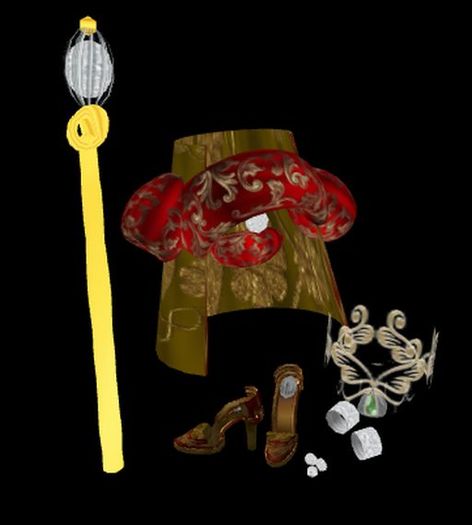 Red-GOLDEN PALACE Queen Accesories