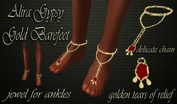 ~Alira~ Gypsy Gold Barefeet (Ankle Jewel)