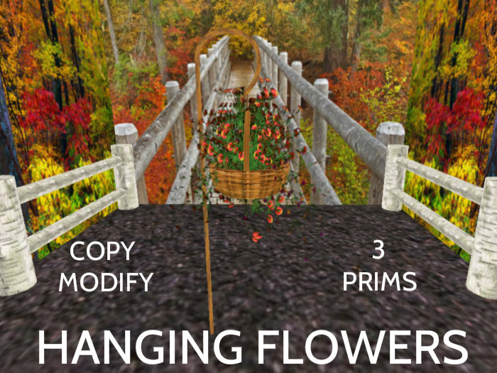 Hanging Flowers in wicker basket