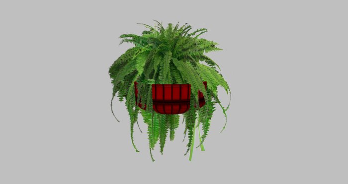 Planter/Plant - Stain Glass - Red/Dark