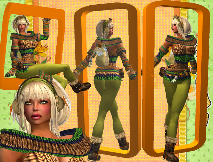 "SELVA DESINGS COSTUMES" GREEN WOOL OUTFIT