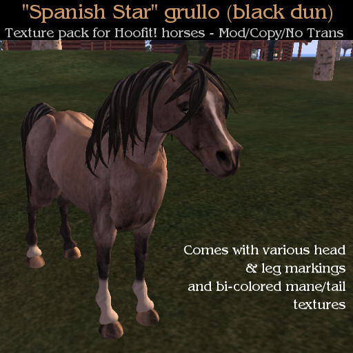 Spanish Star - Grullo Texture Pack for Hoofit Horse Avatars