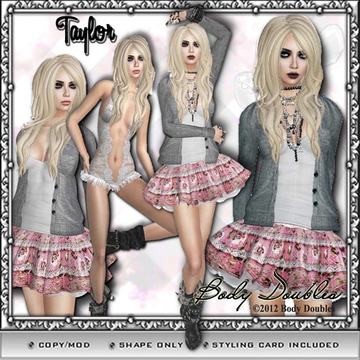 Taylor~ High Quality Teen Shape by Body Doubles, Modifiable, Realistic, Styling Card Included