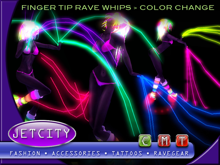JETCITY - Finger Tip Rave Whips > Color Change