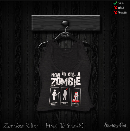Zombie Killer How To Mesh - Shabby Cat