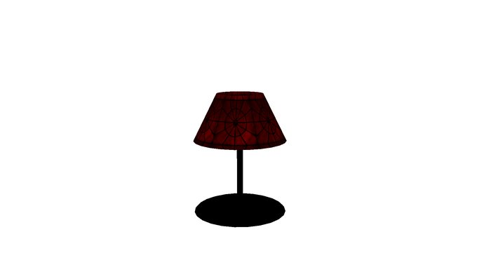 Lamp Simple Table - Red Goth