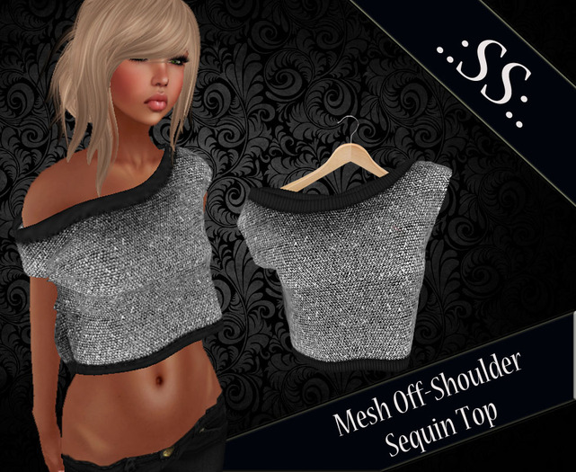 .:SS:. OFF SHOULDER SILVER SEQUINS 