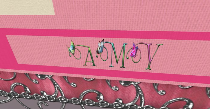 Butterfly Letters-Personalize-Picture Frame Pink Silver