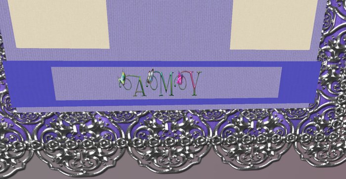 Butterfly Letters-Personalize-Picture Frame Purple Silver