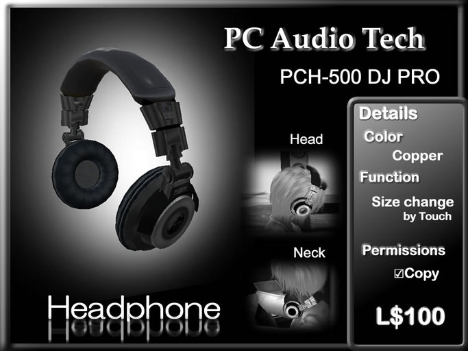 Headphone PCH-500 DJ PRO-Titanium