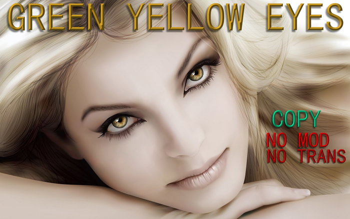 GREEN YELLOW EYES UNISEX