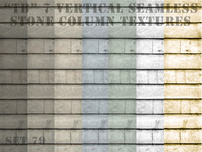 Twice Baked 7 fine seamless stone column textures set 79